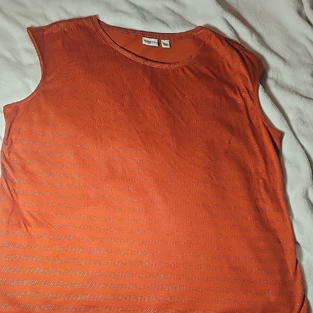 Cato Burnt Orange Sleeveless Top